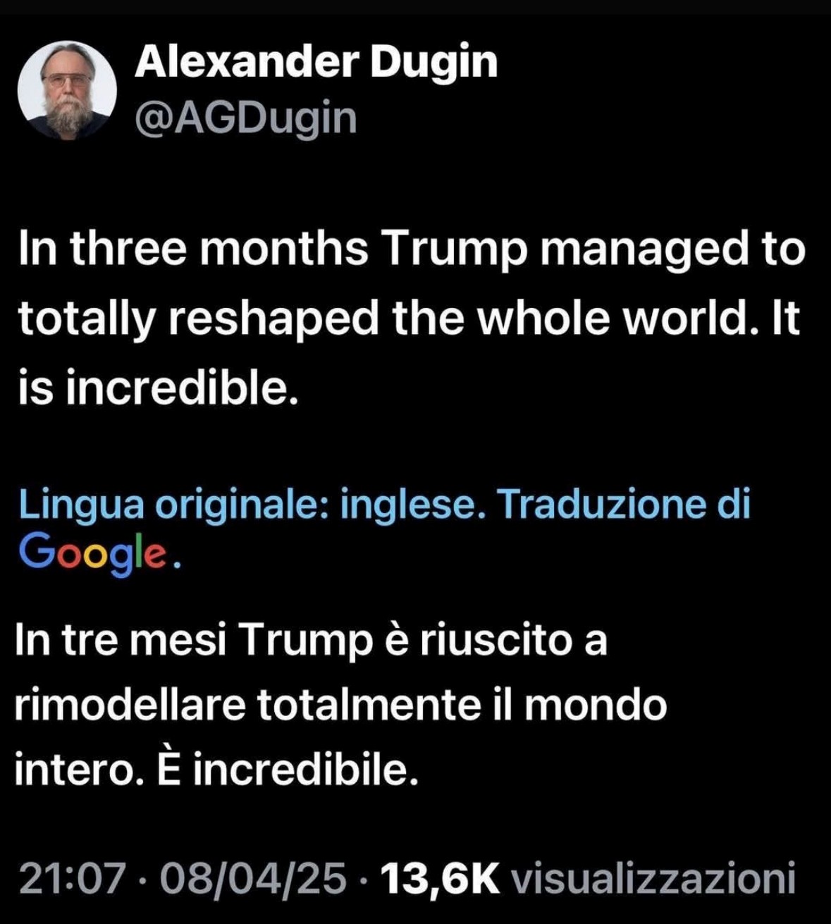 Dugin su Trump
