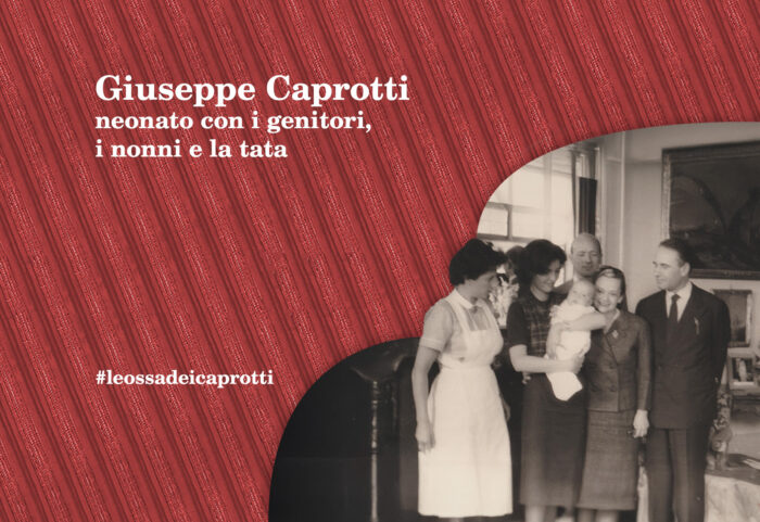 Giuseppe Caprotti neonato con genitori e tata