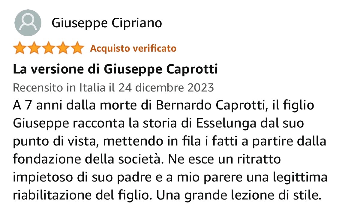 Giuseppe Cipriano su Le ossa dei Caprotti