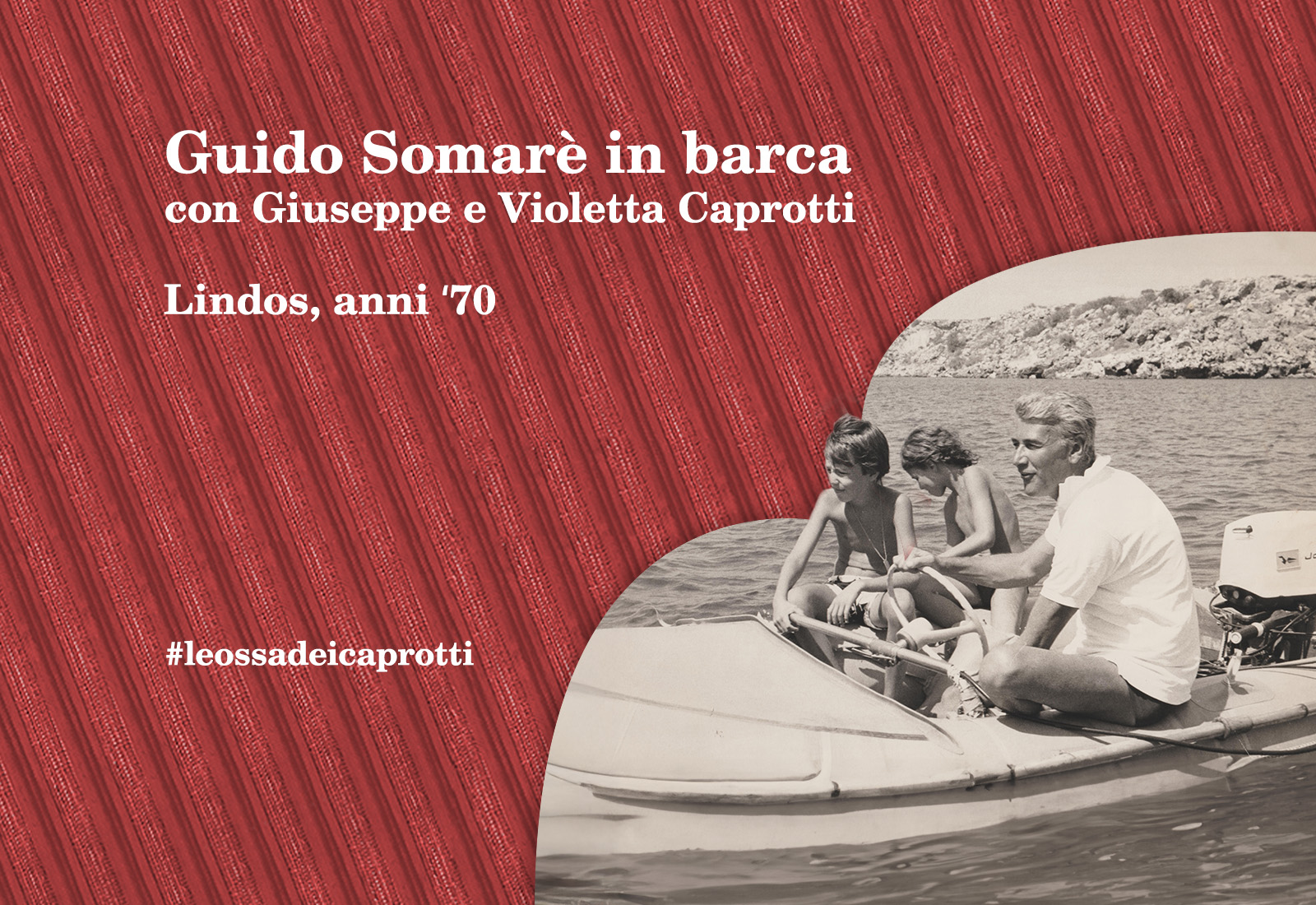 Guido Somarè in barca con Giuseppe e Violetta Caprotti