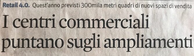 I centri commerciali Il Sole 24 ore 15 maggio 2017