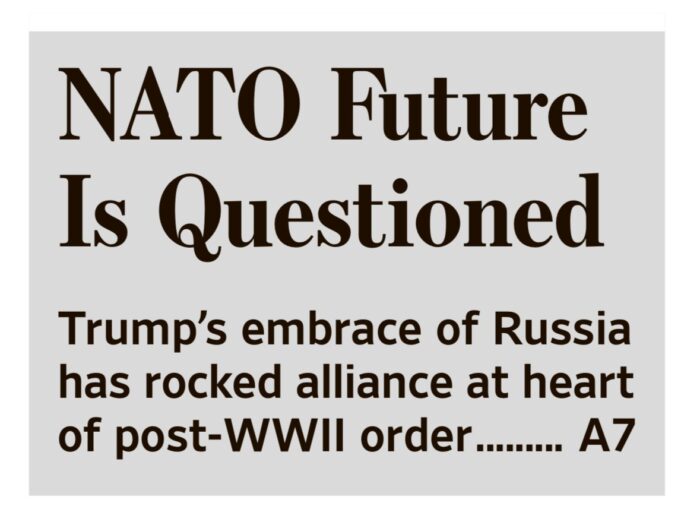 Il futuro della Nato in questione WSJ 4 marzo 2025