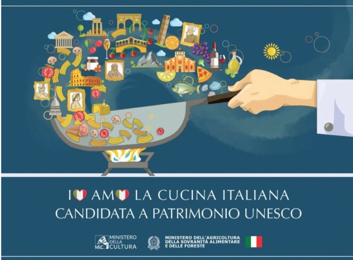 Io amo la cucina italiana logo candidatura patrimonio Unesco