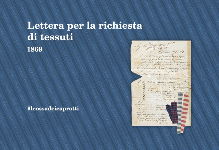 Lettera per la richiesta di Tessuti 1869