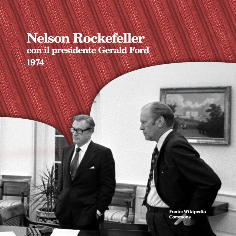 Nelson Rockefeller con il presidente Gerald Ford, 1974