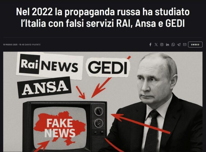 Propaganda russa in Italia cover