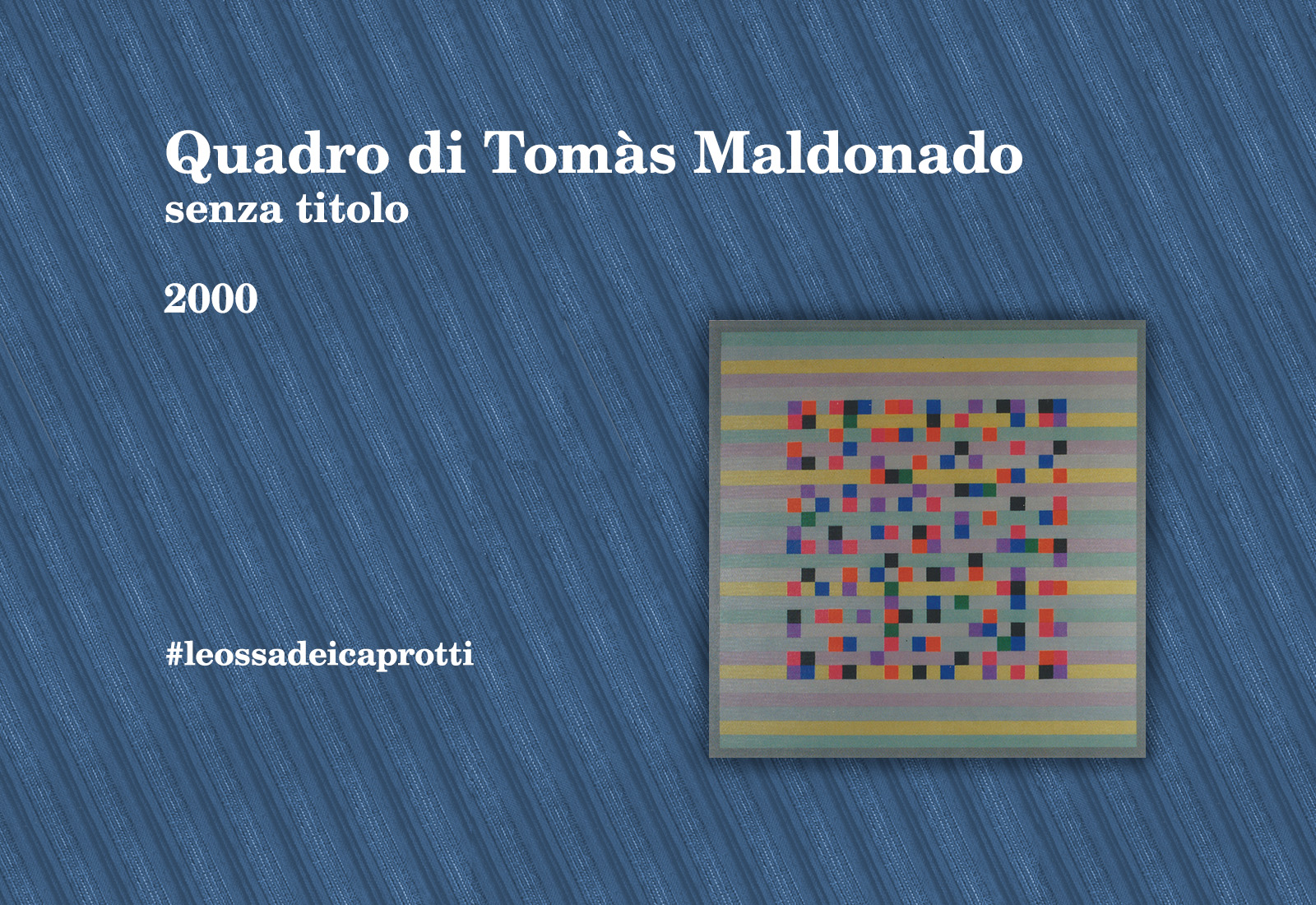 Quadro di Tomàs Maldonado senza titolo 2000