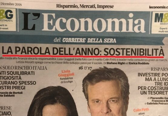 Sostenibilità cover dicembre 2018
