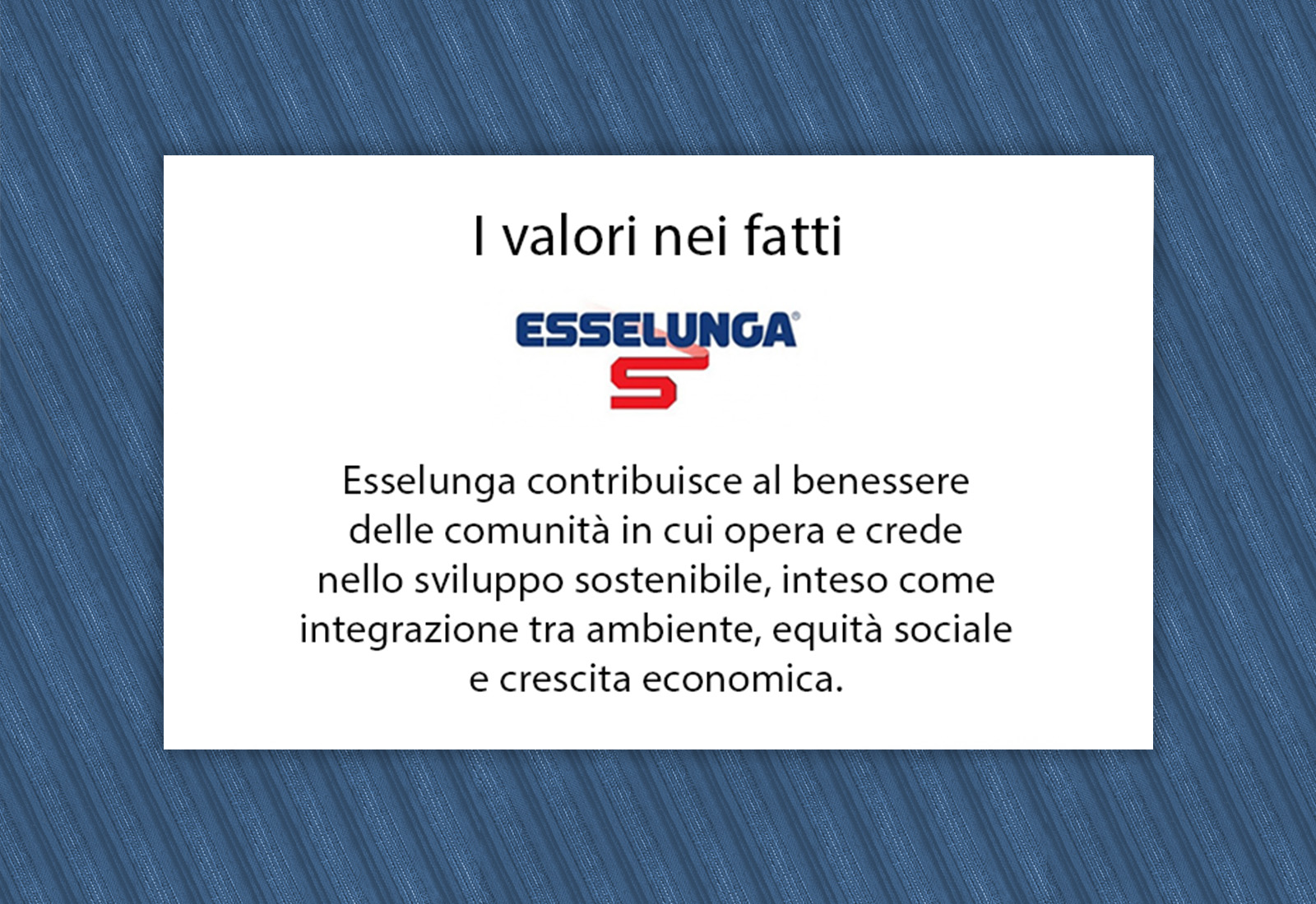 i valori nei fatti