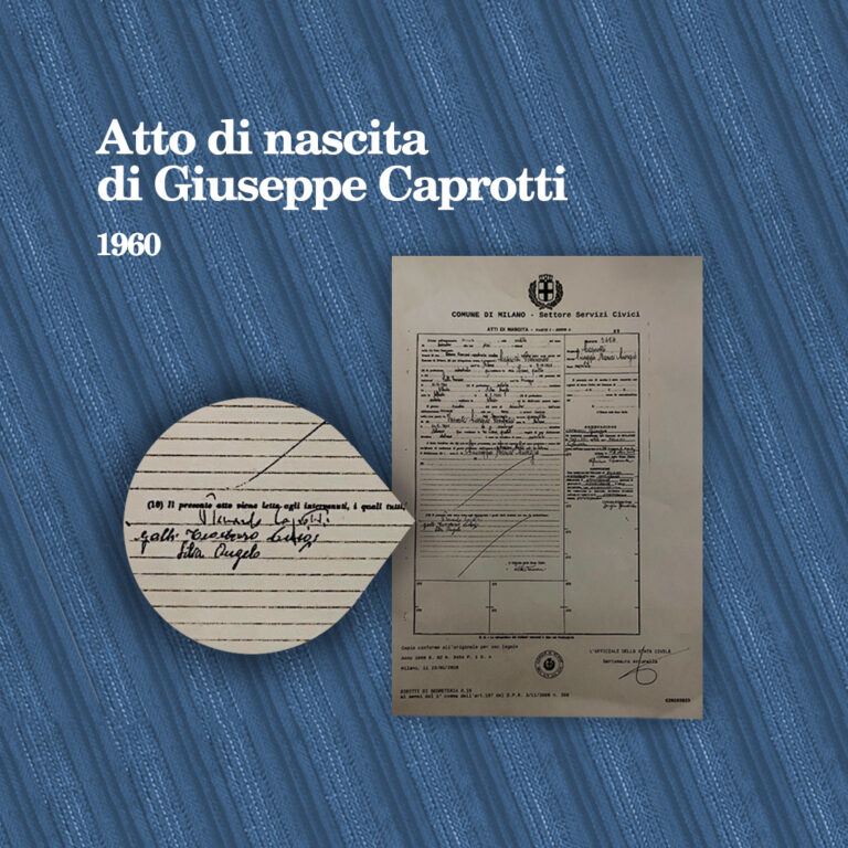 Birth certificate of Giuseppe Caprotti