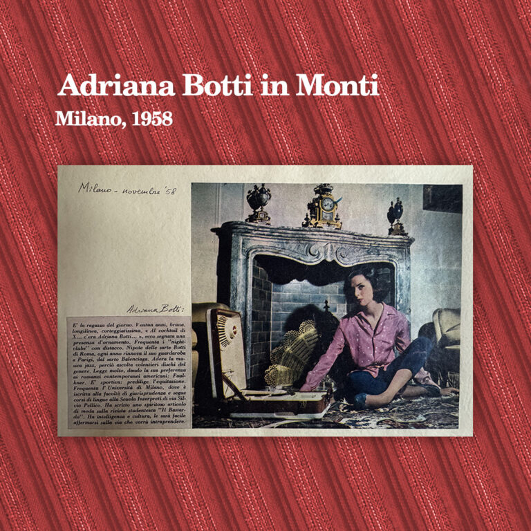 Amici di Claudio Caprotti_ Adriana Botti, Milano 1958