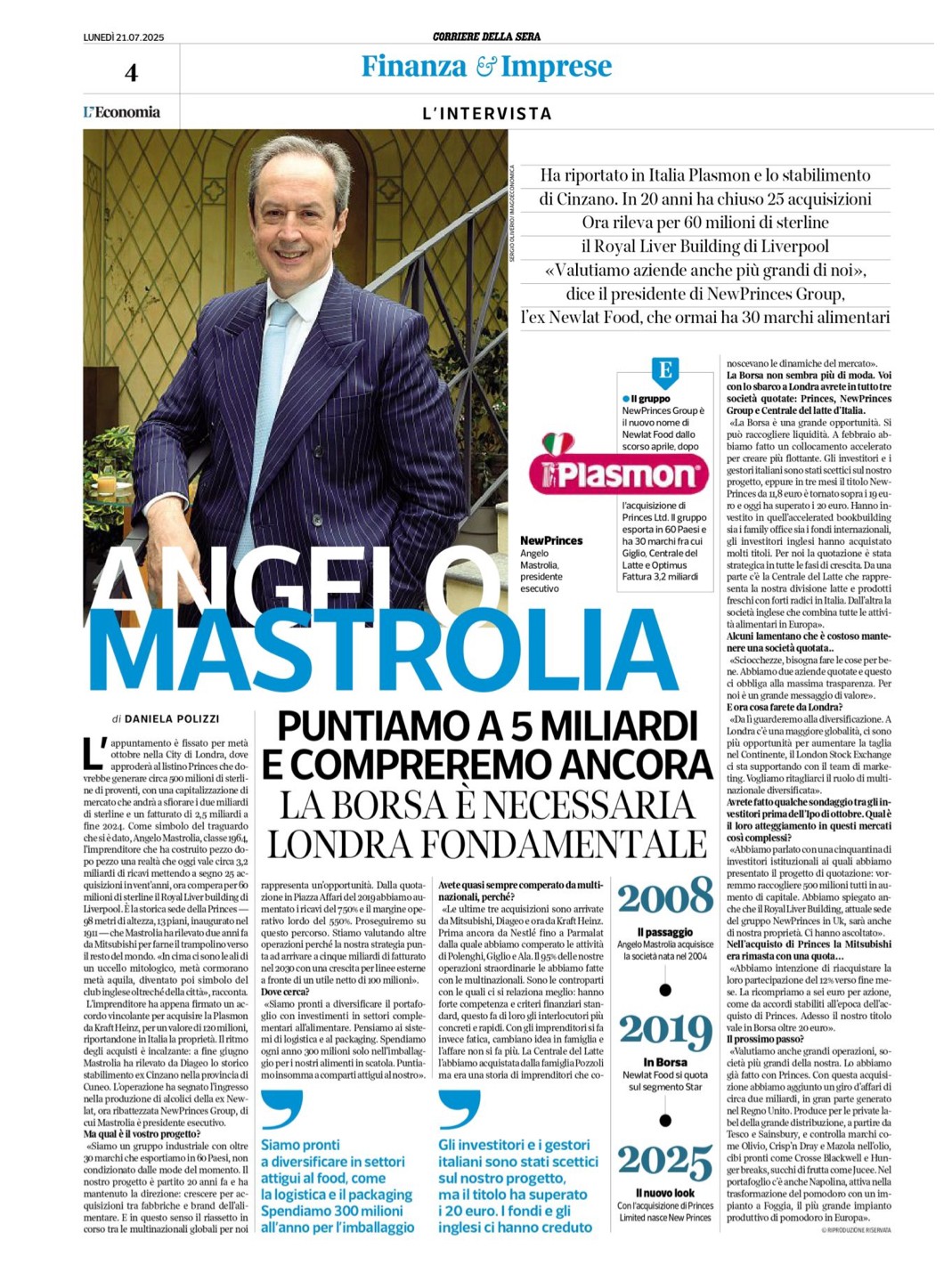 Angelo Mastrolia Corriere Economia 21 luglio 2025