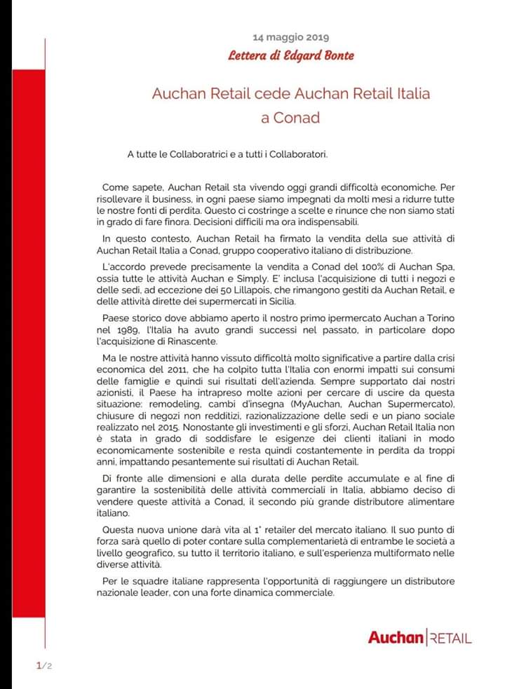 Auchan Bonte 14 Maggio 2019