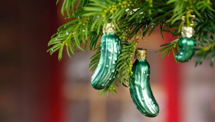 Cetrioli di Natale in vetro Inge Glas