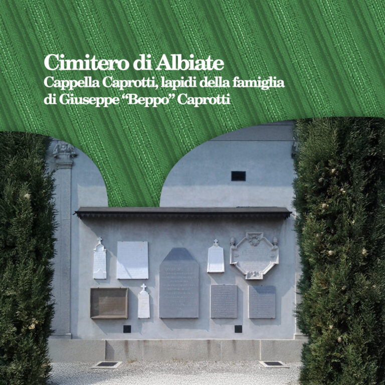 Cimitero di Albiate, Cappella Caprotti, lapidi della famiglia di Giuseppe _Beppo_ Caprotti