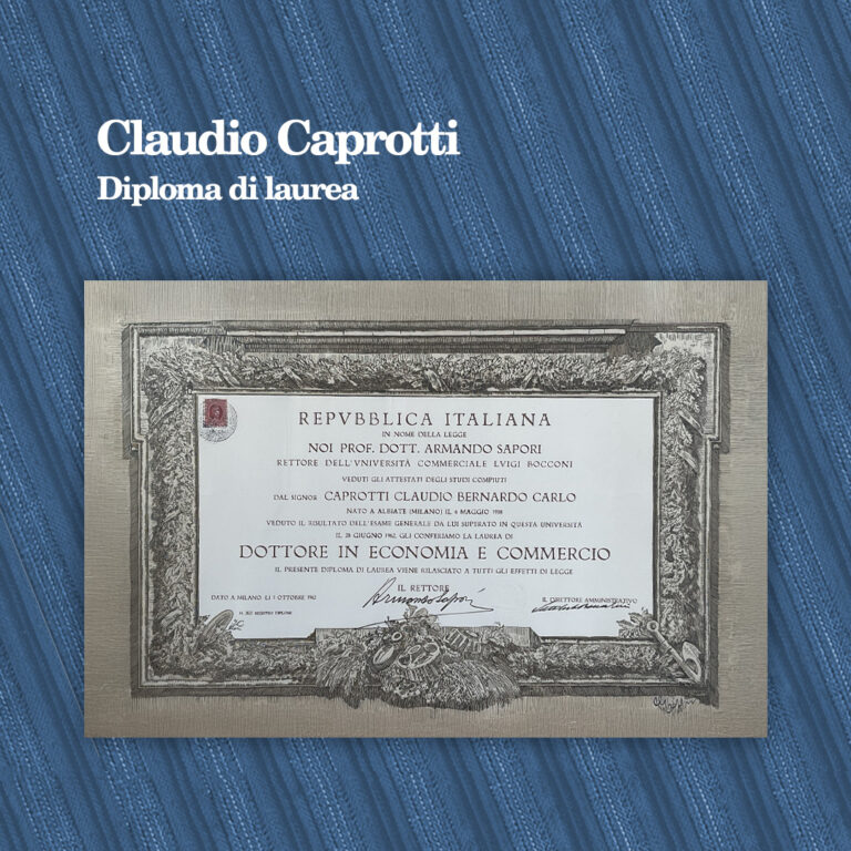 Claudio Caprotti_Diploma di laurea