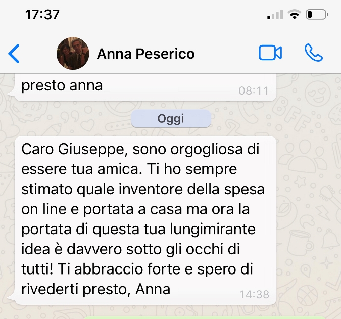 Esselunga a casa Anna Peserico coronavirus 2020