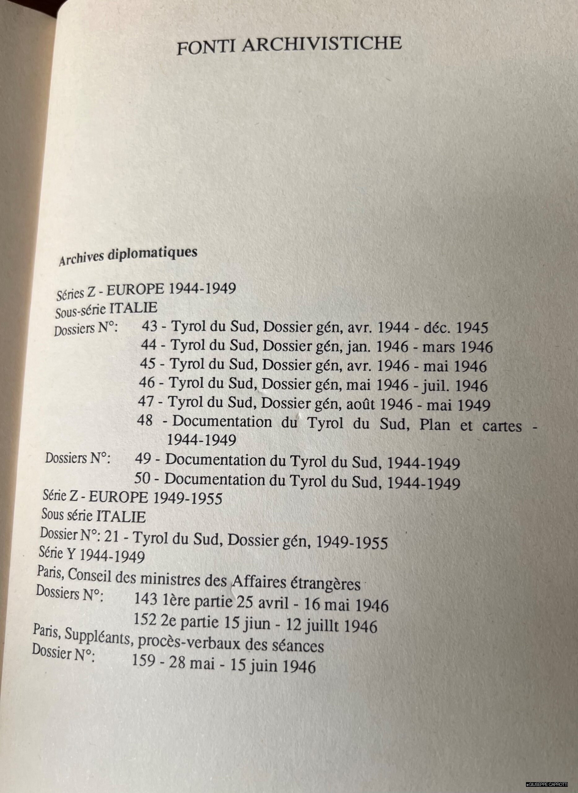 Fonti Archivistiche Alto Adige Sud Tirol