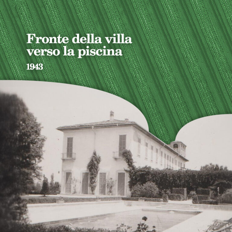Fronte della villa verso la piscina,1943