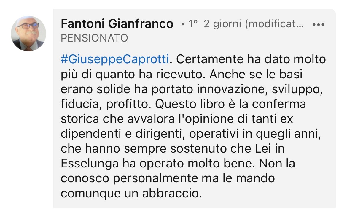 Gianfranco Fantoni su le ossa dei Caprotti