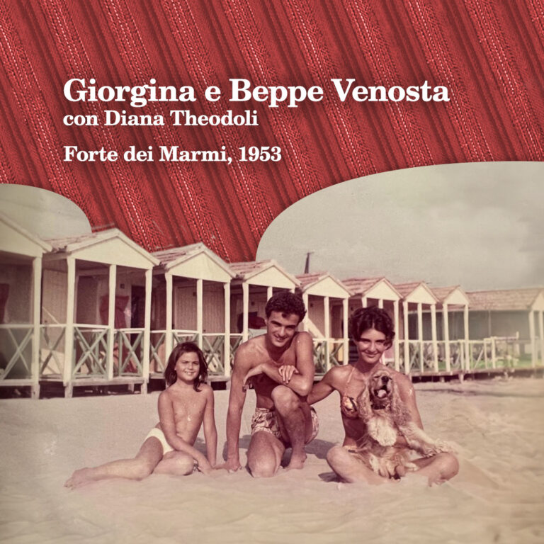 Giorgina e Beppe Venosta con Diana Theodoli a Forte dei Marmi 1953-3
