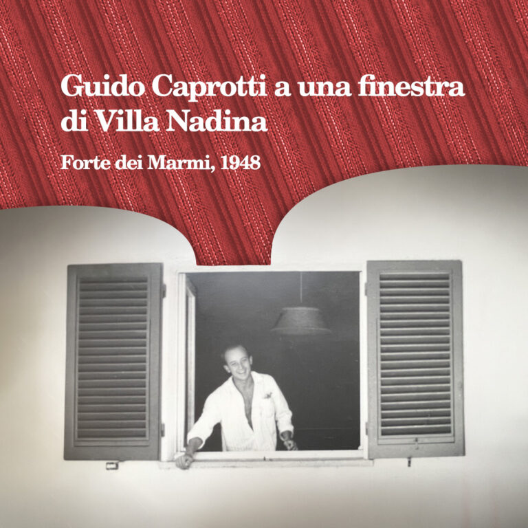 Guido Caprotti a una finestra di Villa Nadina, Forte dei Marmi, 1948