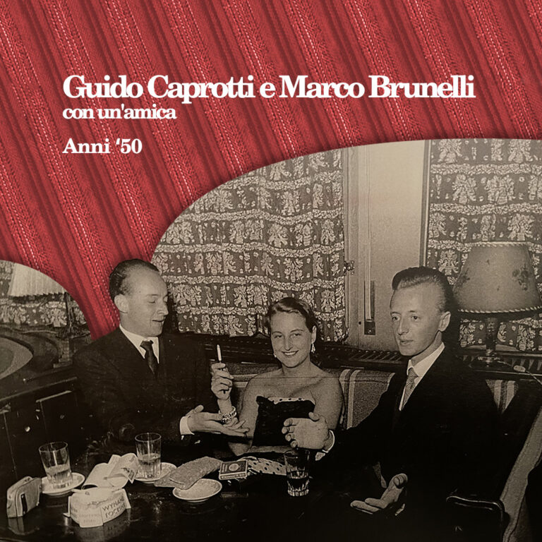 Guido Caprotti e Marco Brunelli con un'amica, anni'50