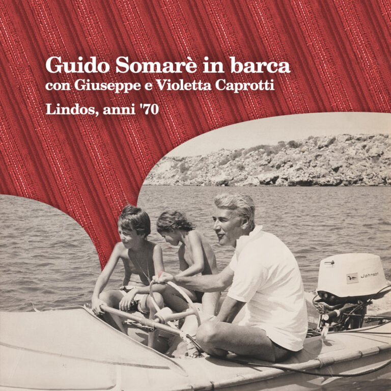 Guido Somarè in barca con Giuseppe e Violetta Caprotti