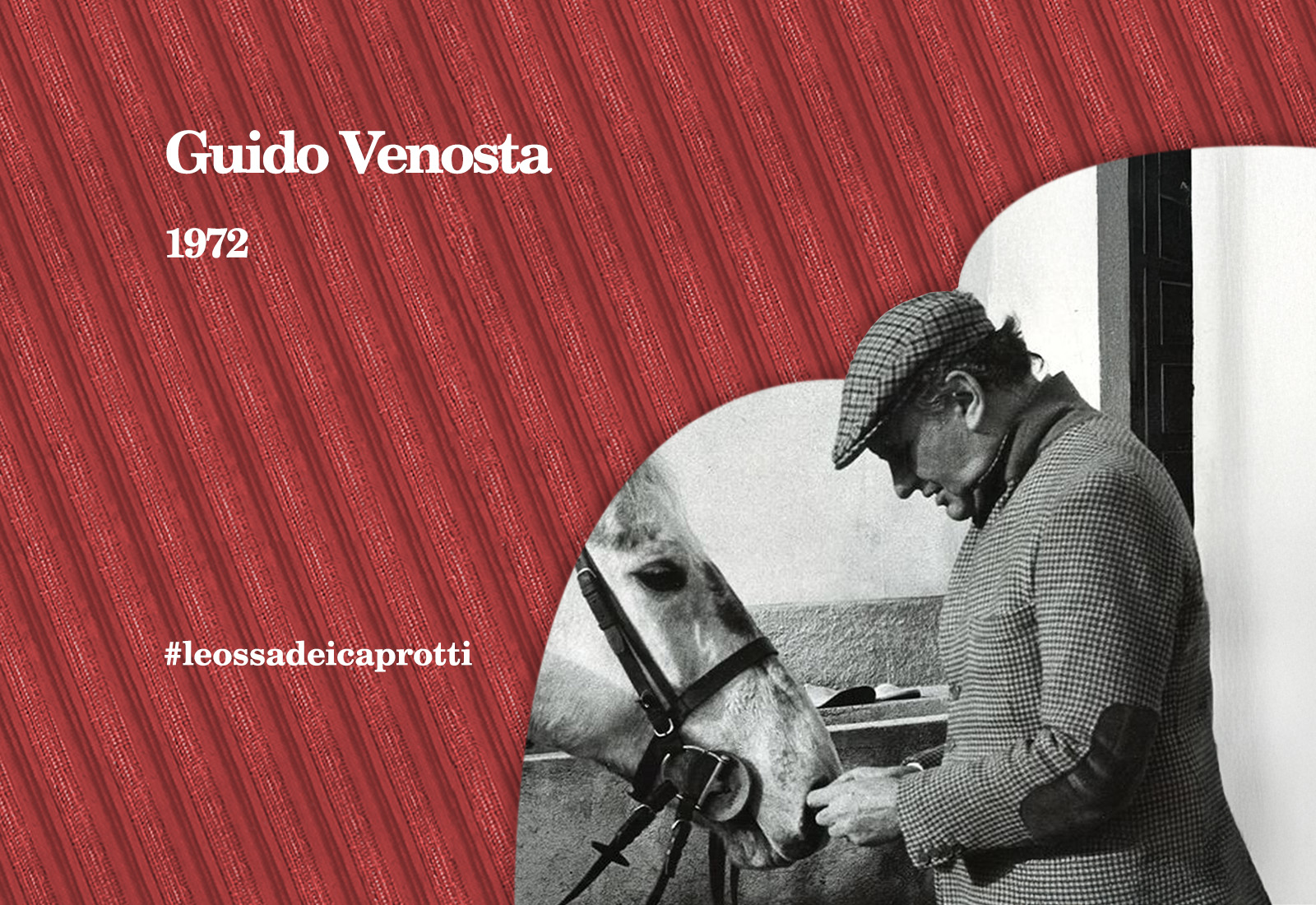 Guido Venosta col suo cavallo