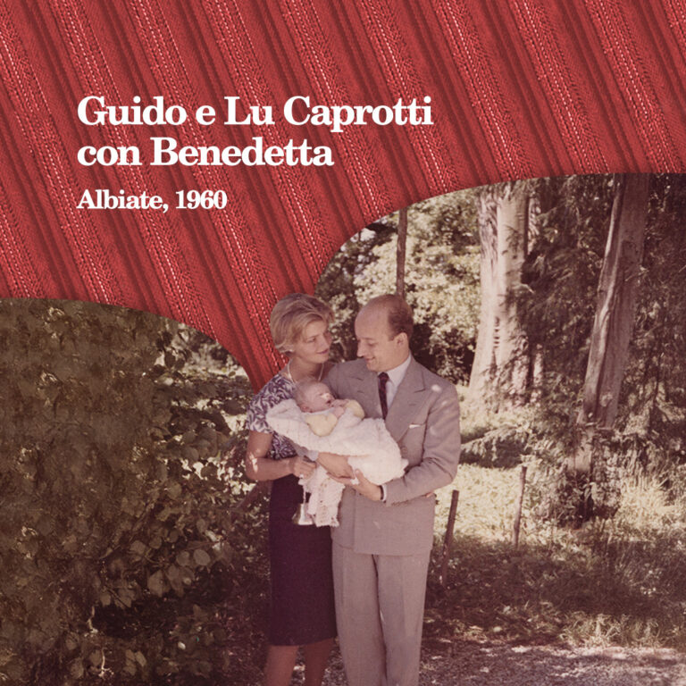 Guido e Lu Caprotti con Benedetta, Albiate, 1960