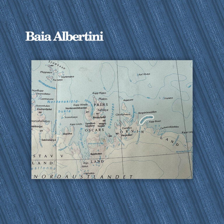 La Baia Albertini, immagine di G. Caprotti, Mappa