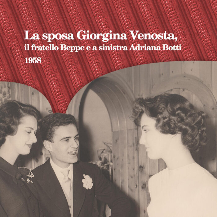 The bride Giorgina Venosta, her brother Beppo and Adriana Botti 1958