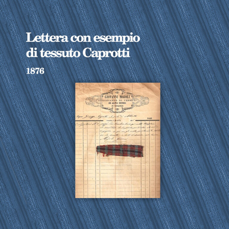 Lettera con esempio di tessuto Caprotti