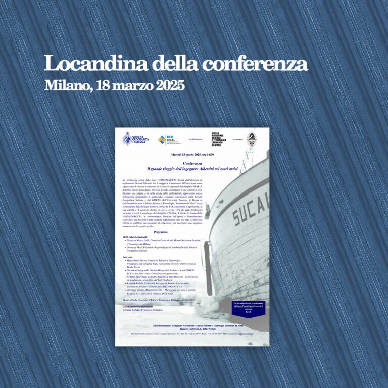 Locandina della conferenza a Milano- Baia Albertini