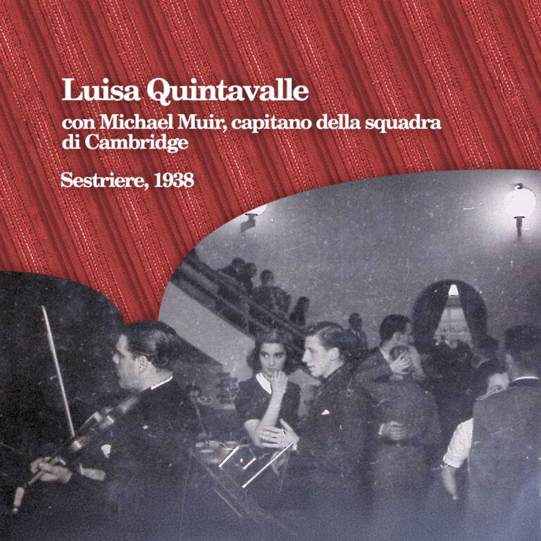 Luisa-Quintavalle-con-Michael-Muir,-capitano-della-squadra-di-Cambridge,-Sestriere-1938
