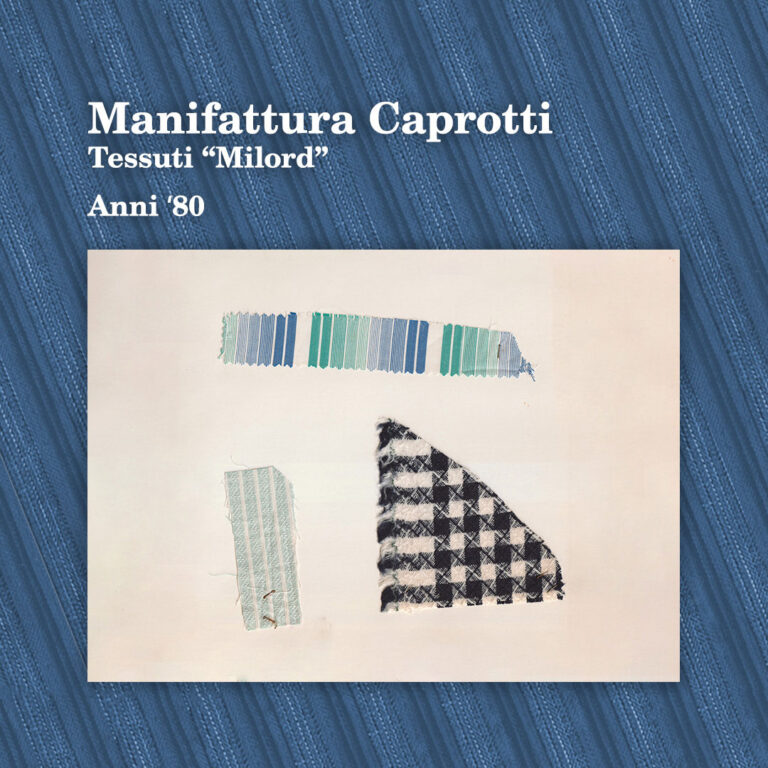 Manifattura Caprotti campionario tessuti Milord, Anni '80