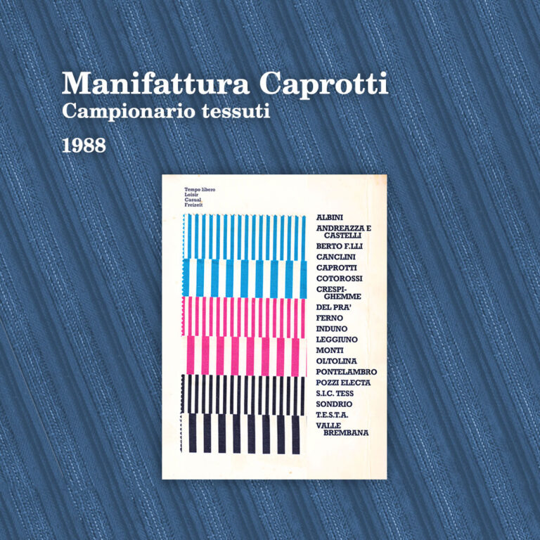 Manifattura Caprotti campionario tessuti,1988
