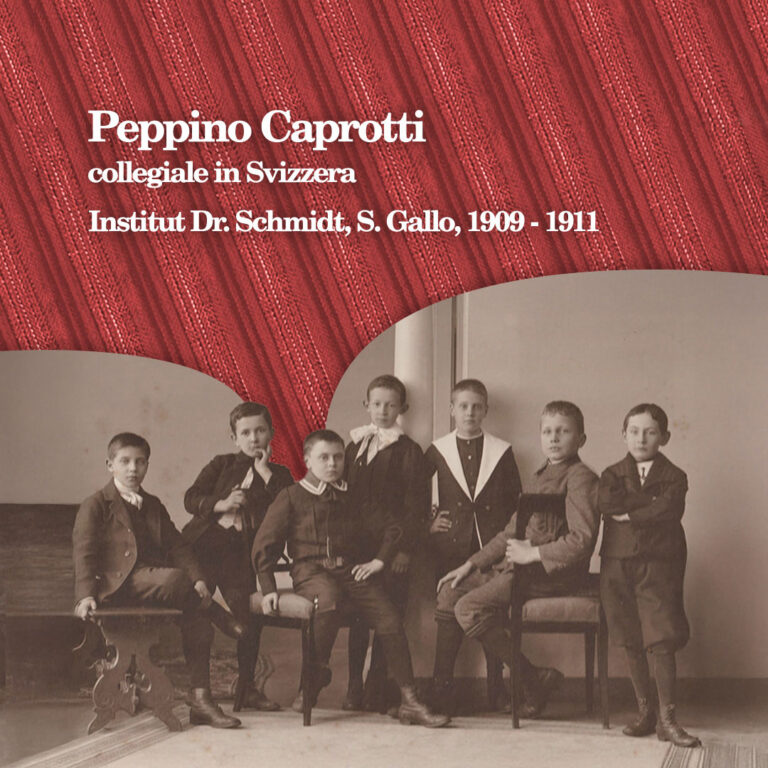 Peppino Caprotti boarding school in Switzerland, Institut Dr. Schmidt, St. Gallen, 1909-1911;