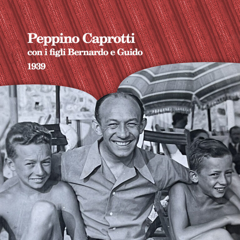 Peppino Caprotti con i figli Bernardo e Guido 1939