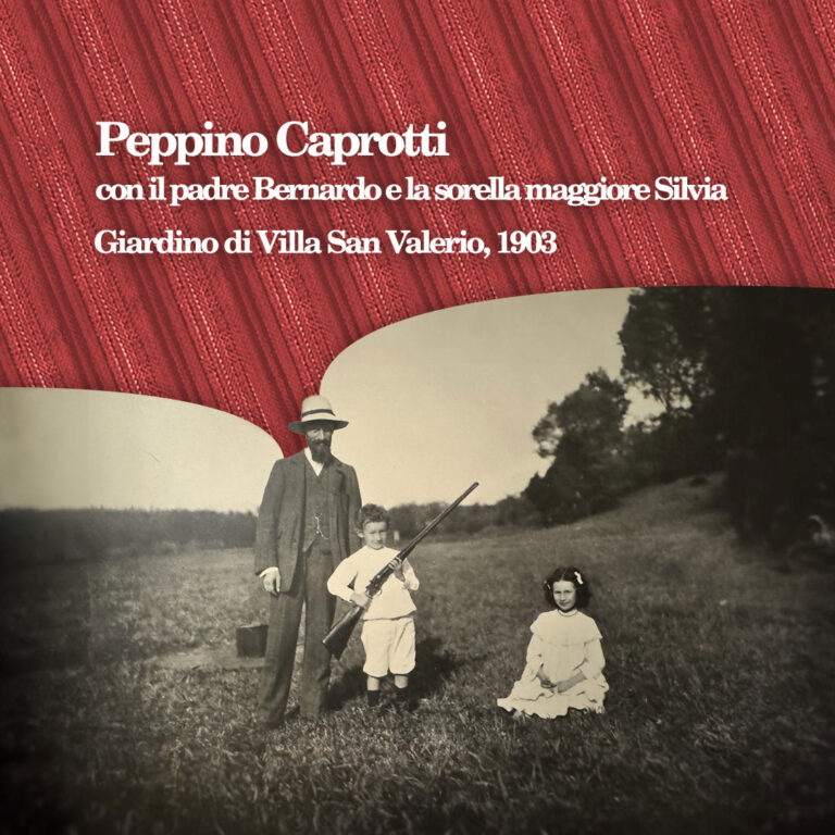 Peppino Caprotti with his father Bernardo Caprotti and his elder sister SilviaGarden of Villa San Valerio, 1903