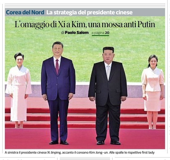 Visita di Xi a Kim Corriere 9 giugno 2026