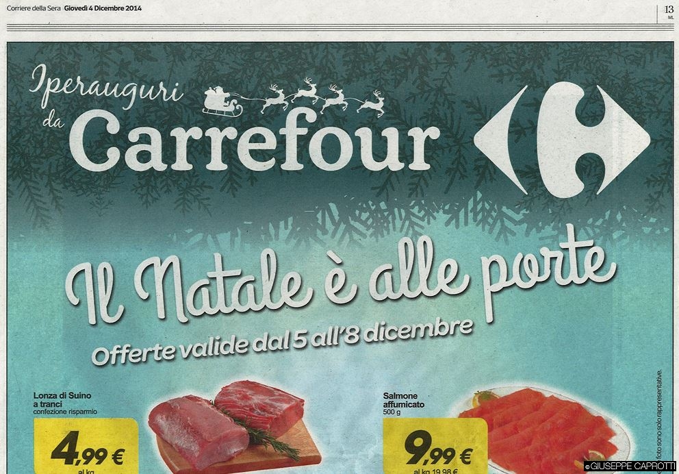 Pubblicità Iper Carrefour Corriere 4 dicembre 2014