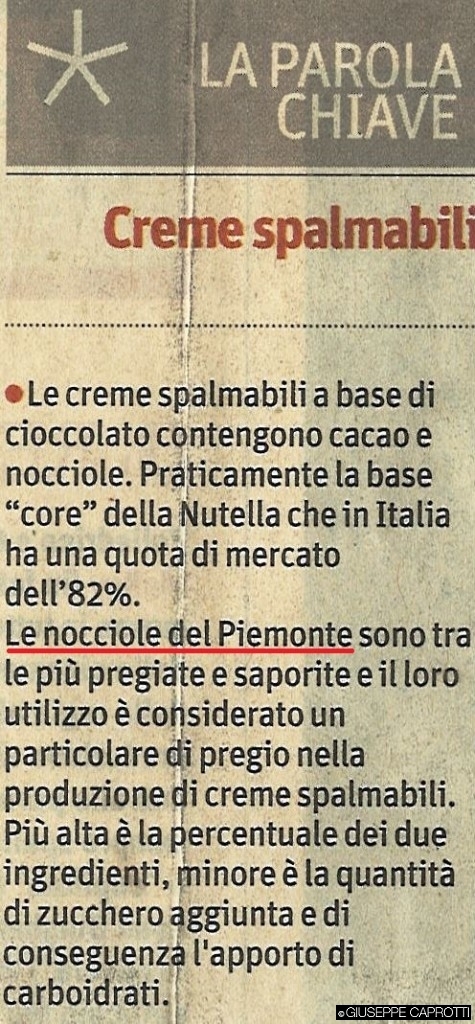 Ferrero nocciole Piemonte il sole 16 dicembre 2015