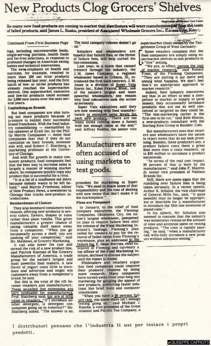 New products clog grocery NYT maggio 1990 1