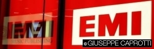 The logo for EMI, is seen outside its  headquarters in Kensington, London,  Tuesday, Feb., 1, 2011.  Citigroup has taken over EMI, the music label of The Beatles, Pink Floyd and dozens of other acts, from London private equity firm Terra Firma. The agreement eliminates some uncertainty over EMI's future, allowing Citigroup time to prepare it for a possible sale. Struggling because of weak album sales, Terra Firma Capital Partners Ltd. had been nearing default on roughly 3.4 billion pounds ($5.48 billion) of borrowings taken on to buy the label in 2007.   (AP Photo / Alastair Grant)