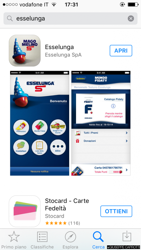 esselunga a casa non presente su mobile