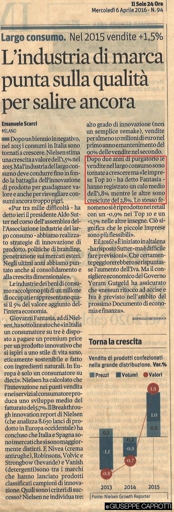 industria di marca il sole 6 aprile 2016