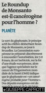 le Round up est-il cancerogene le monde 8 marzo 2016